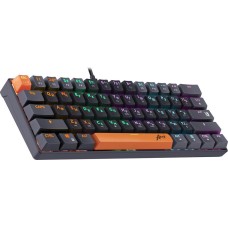Клавиатура DEFENDER (45002) Apex GK-002 RU,3цв/серый,радуж,61к,крас.св серый