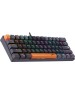 Клавиатура DEFENDER (45002) Apex GK-002 RU,3цв/серый,радуж,61к,крас.св серый