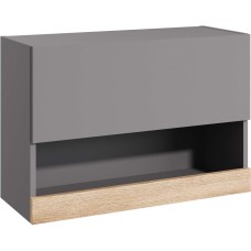 Модульная мебель МЕБЕЛЬ-КОМПЛЕКС ЙОРК Полка навесная с дверкой Серый шифер/Дуб Делано