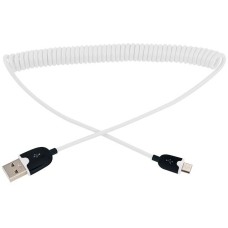 REXANT Кабель USB-A – micro USB, 2,4А, 1м, белый, витой