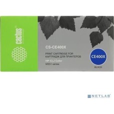 Картридж лазерный CACTUS Картридж лазерный CS-CE400X черный (11000стр.) для HP LJ M551