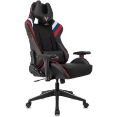 Кресло компьютерное игровое ZOMBIE Кресло игровое VIKING 4 AERO, ткань/экокожа, до 120кг, регулируемые 2D подлокотники, белый/синий/красный