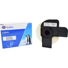 Картридж G&G Картридж GG-DK22223, 50мм, черный шрифт, белый фон, 30.48м ( GG-DK22223
