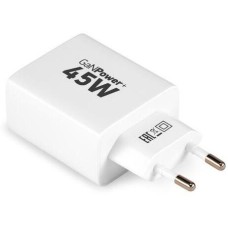 СЗУ DIGMA Сетевое зарядное устройство DPW4A, USB-A, USB-C, 45Вт, 3A, белый [dpw4a5gx11wh]