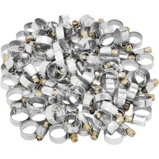 СИБРТЕХ Хомуты металлические, Стандартное болтовое крепление 10-16 мм, 100 штук в упаковке, ширина 9 мм 47556