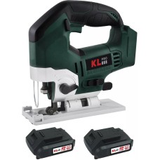 KLPRO Профессиональный лобзик бесщеточный KLDT18B-20 (18В, Li-ion-2шт, 2.0Ач, патрубок для пылесоса, полотна (дерево/металл, З/У , кейс)