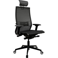 МЕТТА Кресло Samurai Black Edition черный сиденье черный сетка с подголов. крестов. полиамид хром