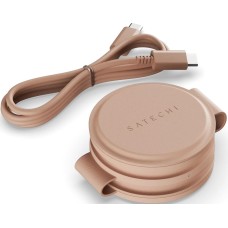 SATECHI Переносное зарядное устройство Qi2 OntheGo 3-in-1 Wireless Charger. Цвет: нежно-розовый