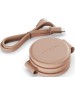 SATECHI Переносное зарядное устройство Qi2 OntheGo 3-in-1 Wireless Charger. Цвет: нежно-розовый
