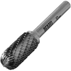 DENZEL Борфреза по металлу твердосплавная, цилиндрическая закругленная, тип-С, 12 мм 72019