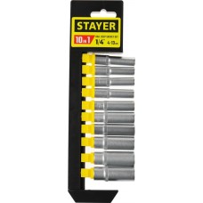 STAYER Набор торцевых головок 27759-H10 в комплекте 10 предметов