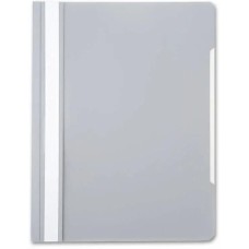 БЮРОКРАТ Папка-скоросшиватель -PS20GREY A4 прозрач.верх.лист пластик серый 0.12/0.16