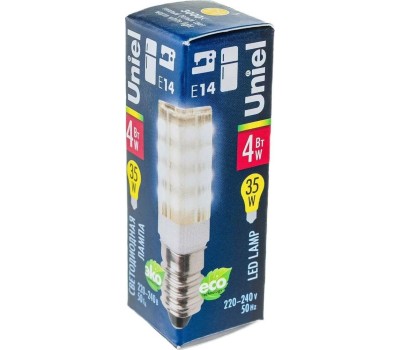 Лампа декоративная светодиодная UNIEL (UL-00000179) LED-Y16-4W/WW/E14/CL PLZ04WH