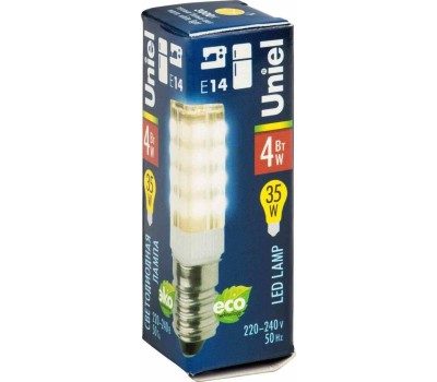 Лампа декоративная светодиодная UNIEL (UL-00000179) LED-Y16-4W/WW/E14/CL PLZ04WH