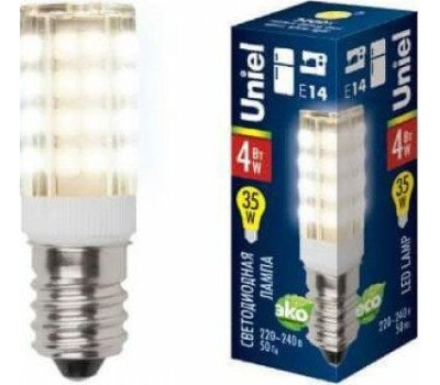 Лампа декоративная светодиодная UNIEL (UL-00000179) LED-Y16-4W/WW/E14/CL PLZ04WH