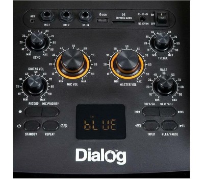 Dialog Oscar AO-220 - акустическая колонка 1.0, 100W RMS, Караоке с беспр.микр, BT+FM+USB+SD+GT вход