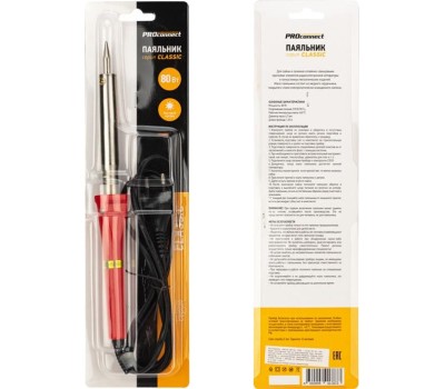 Паяльники PROCONNECT (12-0125-4) ПАЯЛЬНИК , ДОЛГОВЕЧНОЕ ЖАЛО, 80 ВТ, 230 В, СЕРИЯ CLASSIC