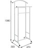 Вешалка напольная ЗМИ Стиль 3 белая ВНП 300