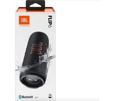 Колонка портативная JBL FLIP 6 BLACK черная (JBLFLIP6BLK) [ПИ]