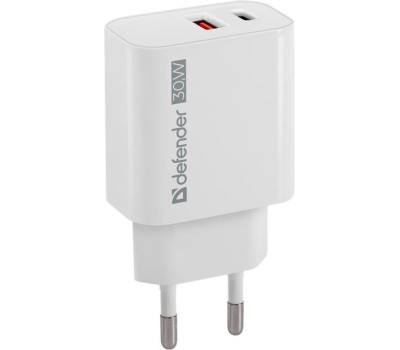 Сетевой адаптер DEFENDER (83674) UPA-130 USB-C/PD30W+USB-A/QC3.0
