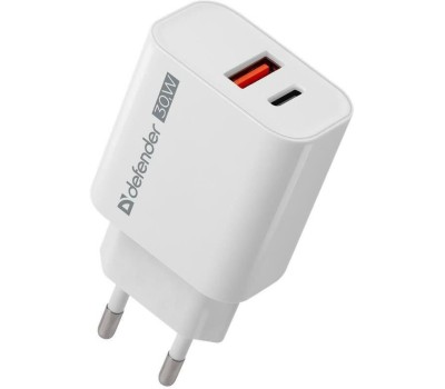Сетевой адаптер DEFENDER (83674) UPA-130 USB-C/PD30W+USB-A/QC3.0