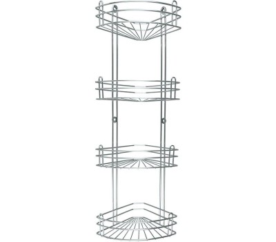 РОССИЯ RUS-385026-4 Zn Полка для ванной 4-ярусная угловая