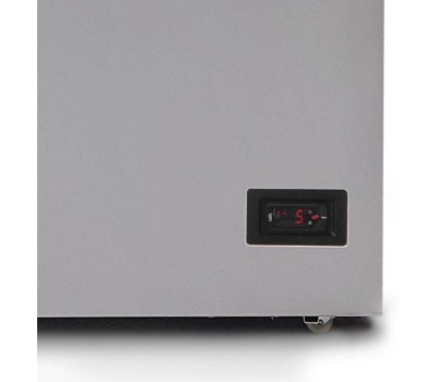 Морозильник БИРЮСА M210KDN 160л (ларь, глухая крышка) металлик