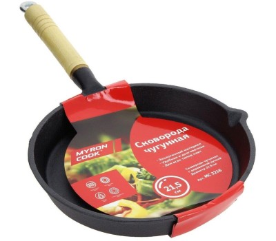 Сковорода MY REAL IRON COOK MC2216 чугун дер/руч 21,5см