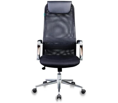 Кресло руководителя БЮРОКРАТ KB-9N на колесиках, сетка/ткань, черный [kb-9n/black]