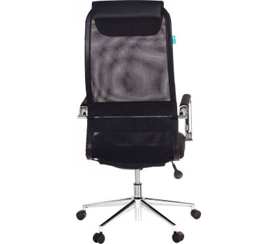 Кресло руководителя БЮРОКРАТ KB-9N на колесиках, сетка/ткань, черный [kb-9n/black]