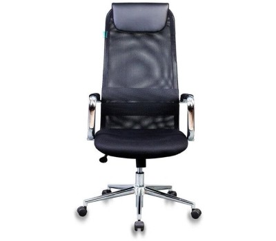 Кресло руководителя БЮРОКРАТ KB-9N на колесиках, сетка/ткань, черный [kb-9n/black]