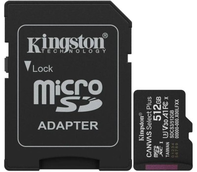 Флеш карта KINGSTON Флеш карта microSDXC 512GB SDCS3/512GB Canvas Select Plus V30 A1 + adapter