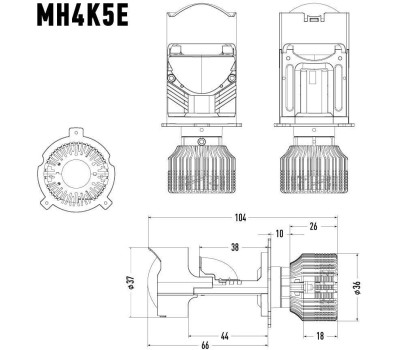 Линза светодиодная MTF LIGHT MH4K5E