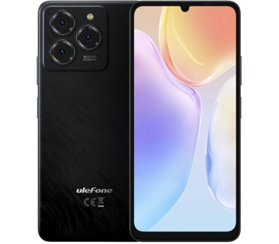 Смартфон ULEFONE Смартфон Note 20 Pro Euroasia 4+128 Satin Black/6.75”HD+/90Hz/UnisocT606/And14/50+2+Depth/8MP/6000mAh