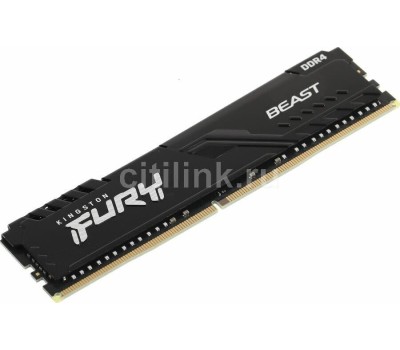 Оперативная память KINGSTON Оперативная память Fury Beast Black KF432C16BB/16 DDR4 - 1x 16ГБ 3200МГц, DIMM, Ret