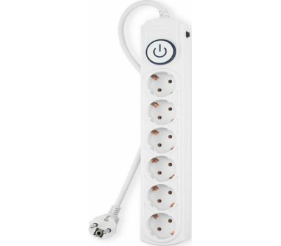 Сетевой фильтр IPPON Сетевой фильтр BK-6-EU-5-10-W, 5м, белый