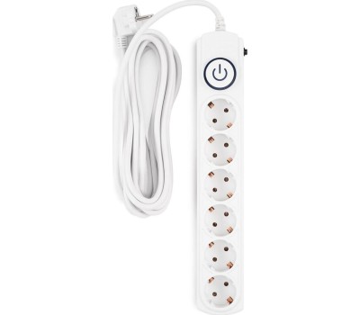 Сетевой фильтр IPPON Сетевой фильтр BK-6-EU-5-10-W, 5м, белый
