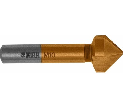 Зенковка DENZEL Зенковка конусная под М10, HSS, по металлу, 6-гранный хвостовик 72311