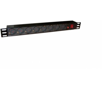 LANMASTER Блок распределения питания TWT-PDU19-10A8P-3.0 , горизонт.размещ., SchukoХ8, Тип вход. тока 10A, 3м