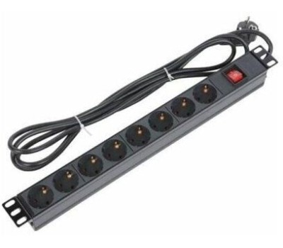 LANMASTER Блок распределения питания TWT-PDU19-10A8P-3.0 , горизонт.размещ., SchukoХ8, Тип вход. тока 10A, 3м