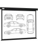 Экраны CACTUS Экран Wallscreen CS-PSW-213X213-BK, 213х213 см, 1:1, настенно-потолочный черный