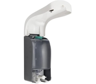 GFmark - Дозатор жидкого МЫЛА, универсальный, пластиковый, БЕЛЫЙ, КОМБИНИРОВАННЫЙ, большой, с глазком, 1000 мл 635