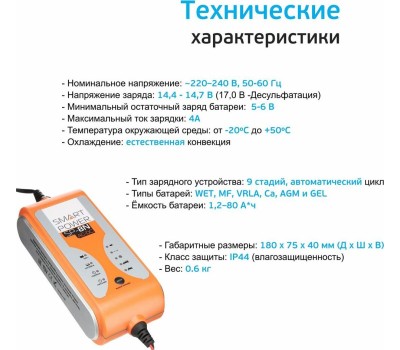 Зарядное устройство БЕРКУТ SP-4N