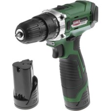 Аккумуляторная дрель HAMMER ACD12/2CS Аккум.дрель 12В 2X1.5Ач LIION 10мм 0-350/0-1400об/мин 26Нм, в кейсе 630797