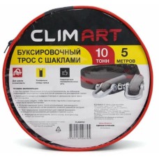 Трос буксировочный CLIM ART CLA00782 с шаклами CA 10т, 5м в сумке