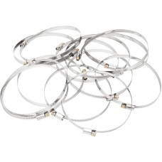 СИБРТЕХ Хомуты нержавеющая сталь, Стандартное болтовое крепление 120-140 мм, 25 штук в упаковке, ширина 9 мм 47591