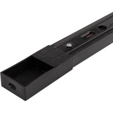 REXANT Шинопровод однофазный с кабельным вводом и заглушкой для трековых светильников 1м черный