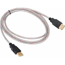 BURO Кабель-удлинитель USB2.0 USB2.0-AM-AF-S, USB A(m) - USB A(f), GOLD , 1.8м