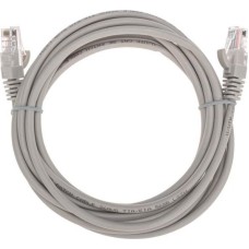 REXANT Шнур коммутационный патч-корд U/UTP, CAT 5e, RJ45-RJ45, 26AWG, LSZH, серый, 3м