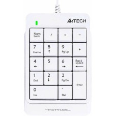 Клавиатура A4TECH Числовой блок FGK21C, беспроводная, USB, Радиоканал, мембранная, белый